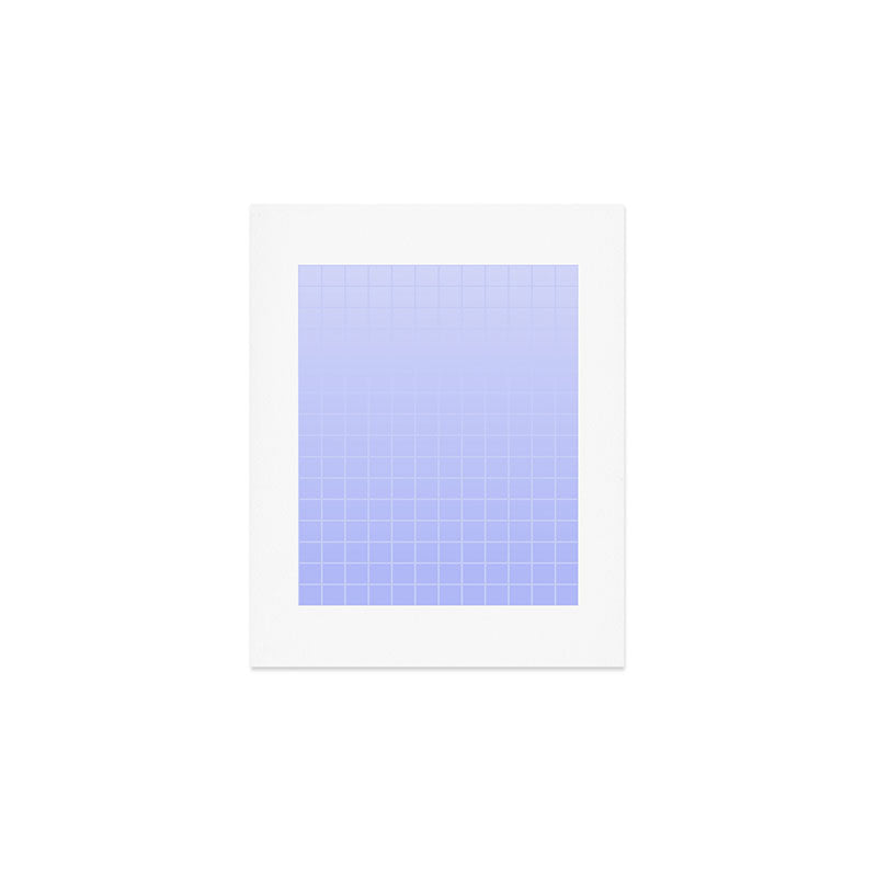 Future Grid Dreamy Ombre Minimal Pattern in Soothing Lavender Pastel Art Print Gallery Image 1