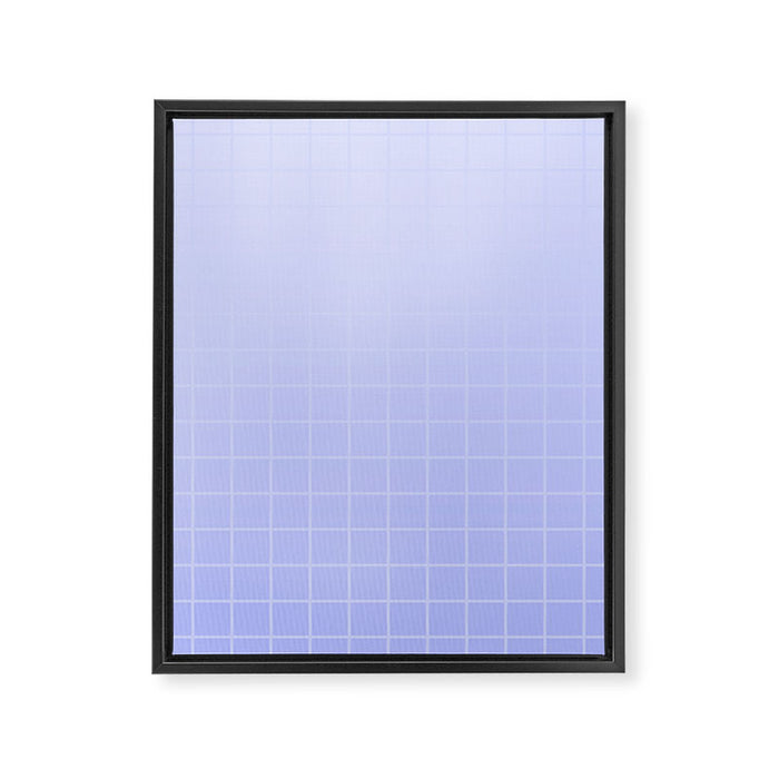 Future Grid Dreamy Ombre Minimal Pattern in Soothing Lavender Pastel Framed Canvas Print Gallery Image 1