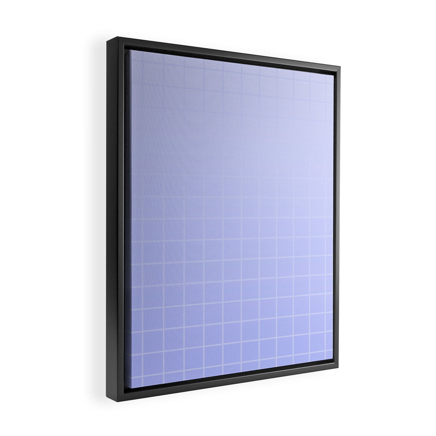 Future Grid Dreamy Ombre Minimal Pattern in Soothing Lavender Pastel Framed Canvas Print Gallery Image 2