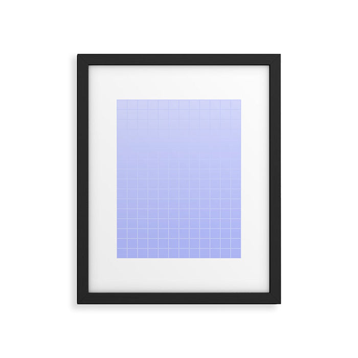Future Grid Dreamy Ombre Minimal Pattern in Soothing Lavender Pastel Framed Art Print Gallery Image 1