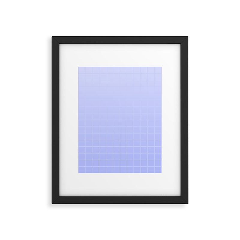 Future Grid Dreamy Ombre Minimal Pattern in Soothing Lavender Pastel Framed Art Print Gallery Image 6