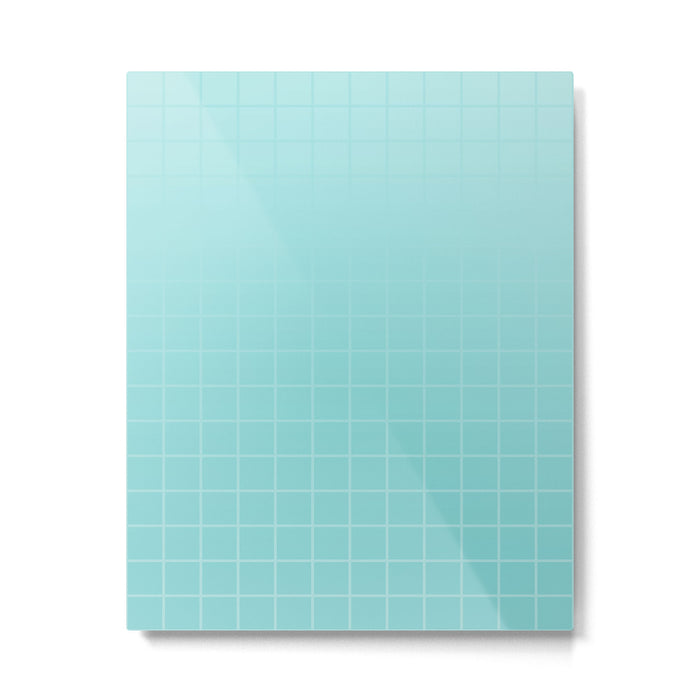 Future Grid Pattern in Aqua Teal Metal Print Gallery Image 1