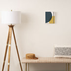 Geometric Abstraction 3 in Mustard, Navy, Gray, and White Canvas Print Gallery Image 2