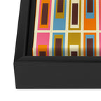 Geometric Mid Century Modern Eclectic Lexington Ave Pattern Framed Canvas Print Gallery Image 3