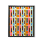 Geometric Mid Century Modern Eclectic Lexington Ave Pattern Framed Canvas Print Gallery Image 8