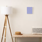 Geometric Mod Links Midcentury Modern Pattern Royal Blue and White Canvas Print Gallery Image 2