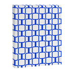 Geometric Mod Links Midcentury Modern Pattern Royal Blue and White Canvas Print Gallery Image 8
