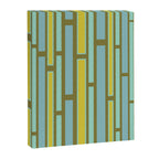 Geometric Portal 1 in Chartreuse Olive Blue Canvas Print Gallery Image 6