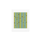 Geometric Portal 1 in Chartreuse Olive Blue Art Print Gallery Image 1