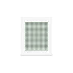 Gingham Check Country Cottage Pattern in Sage Green and White Art Print Gallery Image 1