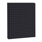 Gingham Check Dark Plaid Pattern in Navy Blue and Brown Canvas Print Gallery Image 6