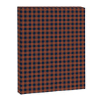Gingham Check Dark Plaid Pattern in Navy Blue and Burnt Orange Canvas Print Gallery Image 6