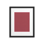 Gingham Check Eclectic Plaid Pattern in Pink and Brown Framed Art Print Gallery Image 5