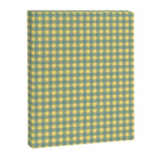 Gingham Check Pattern in Air Force Blue and Butter Yellow Canvas Print Gallery Image 6