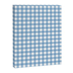 Gingham Check Pattern in Baby Blue and White Canvas Print Gallery Image 8