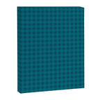 Gingham Check Pattern in Blue Teal Canvas Print Gallery Image 6