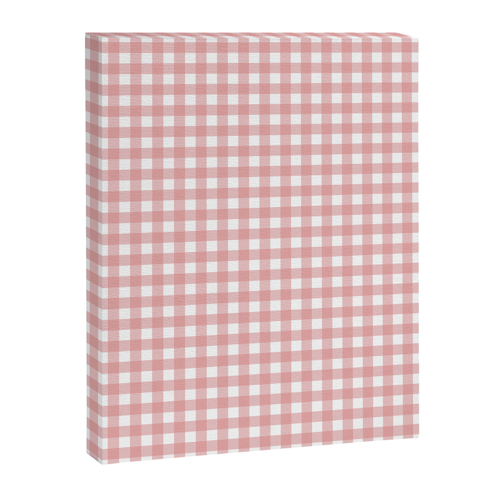 Gingham Check Pattern in Blush Pink and White Canvas Print Gallery Image 6