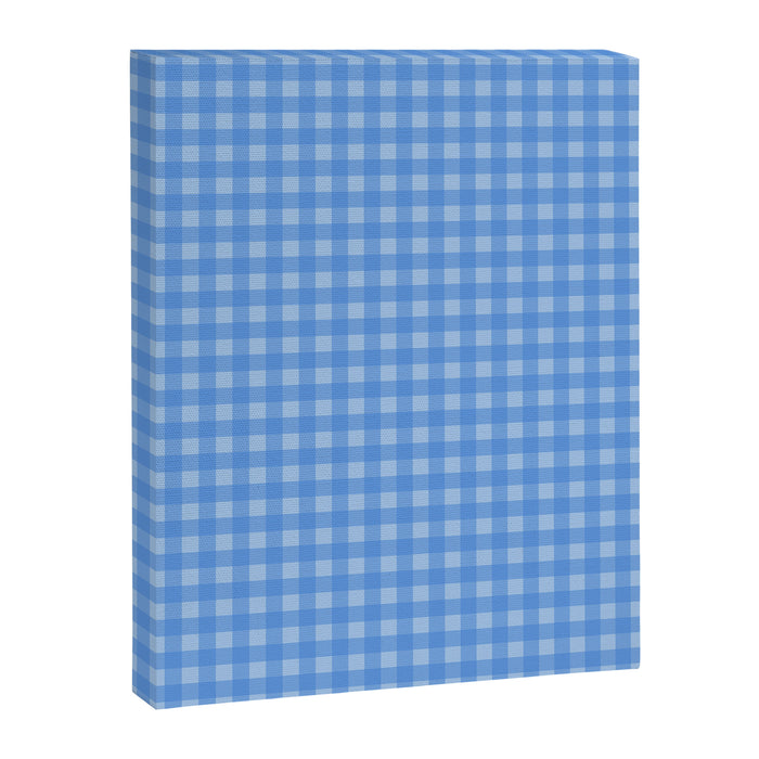 Gingham Check Pattern in Double Light Blue Canvas Print Gallery Image 1