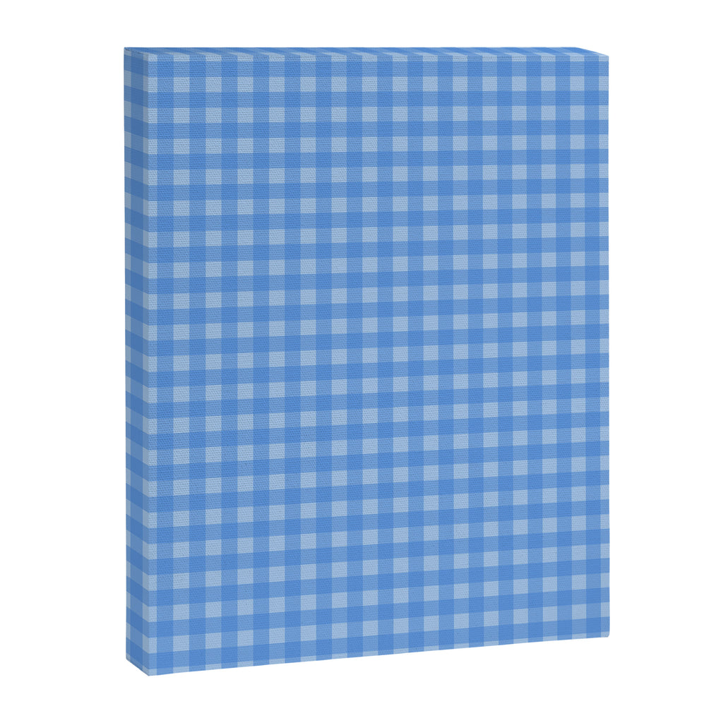 Gingham Check Pattern in Double Light Blue Canvas Print Gallery Image 6