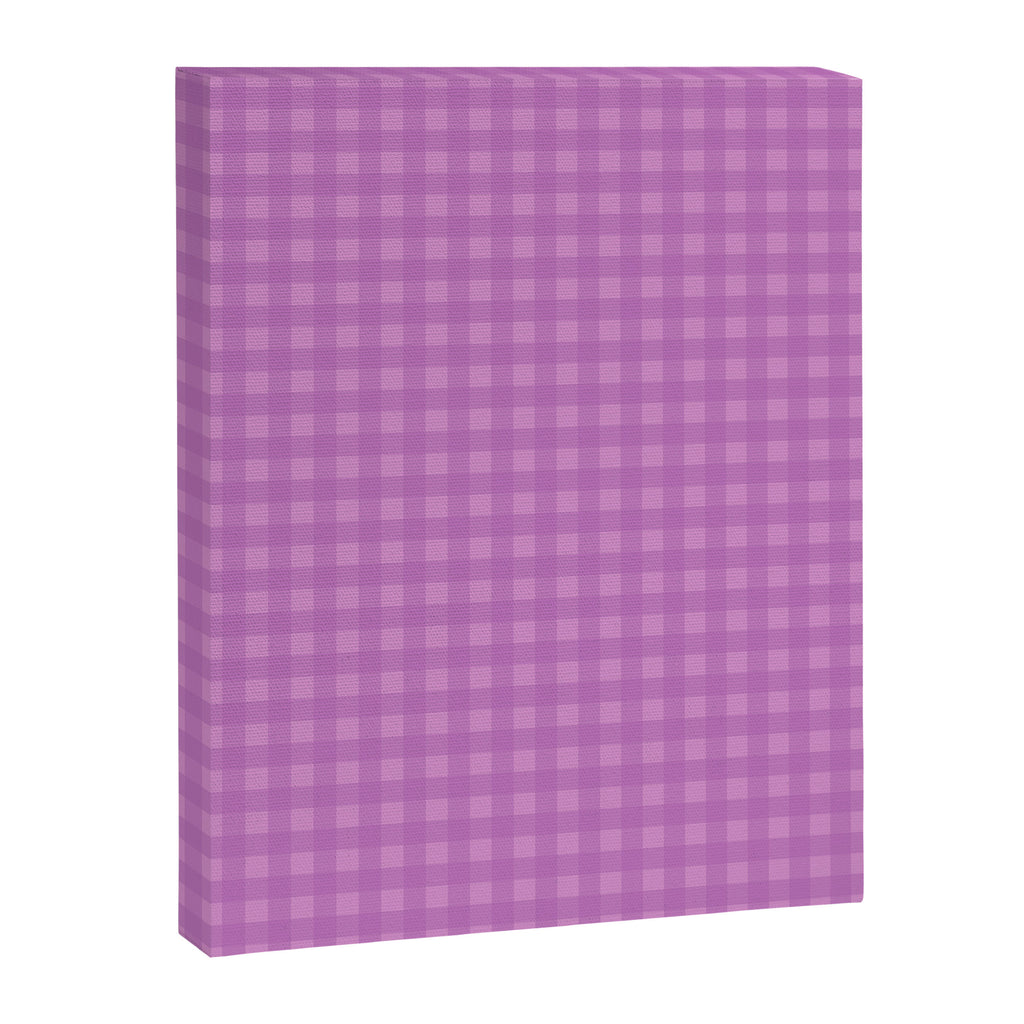 Gingham Check Pattern in Lavender Orchid Purple Canvas Print Gallery Image 6