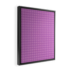Gingham Check Pattern in Lavender Orchid Purple Framed Canvas Print Gallery Image 2