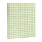 Gingham Check Pattern in Light Lime Green and White Canvas Print Gallery Image 6