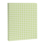 Gingham Check Pattern in Light Lime Green and White Canvas Print Gallery Image 6