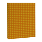 Gingham Check Pattern in Mustard Orange Yellow Canvas Print Gallery Image 6