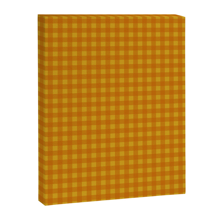 Gingham Check Pattern in Mustard Orange Yellow Canvas Print Gallery Image 1