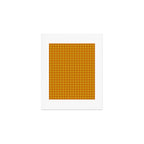 Gingham Check Pattern in Mustard Orange Yellow Art Print Gallery Image 1