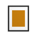 Gingham Check Pattern in Mustard Orange Yellow Framed Art Print Gallery Image 5