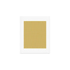 Gingham Check Pattern in Muted Mustard Yellow and Beige Art Print Gallery Image 1