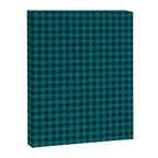 Gingham Check Pattern in Navy Blue and Teal Canvas Print Gallery Image 6