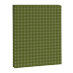 Gingham Check Pattern in Olive and Moss Green Canvas Print Gallery Image 6