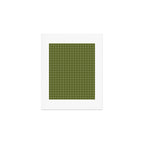 Gingham Check Pattern in Olive and Moss Green Art Print Gallery Image 1