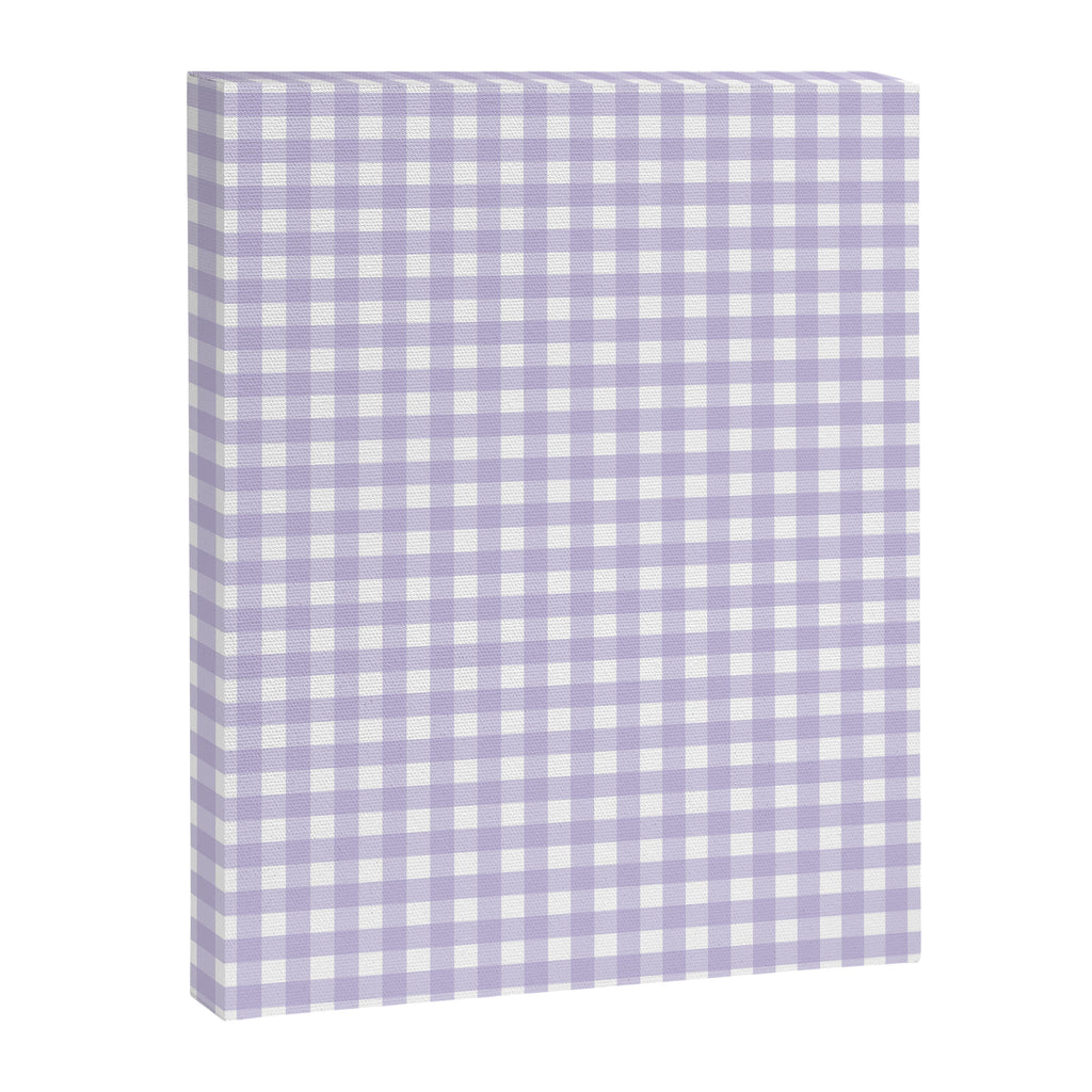 Gingham Check Pattern in Pastel Lavender Purple Canvas Print Gallery Image 6