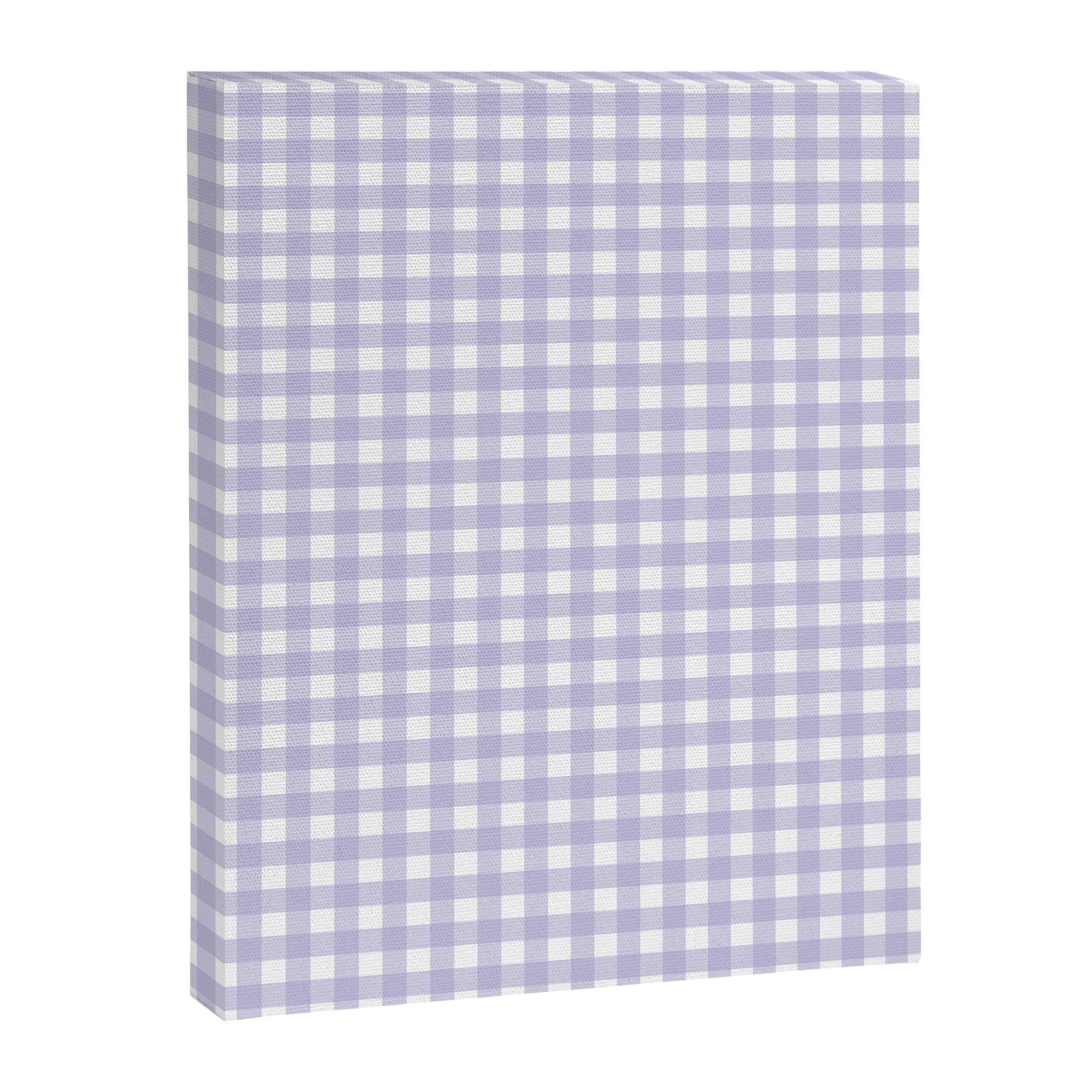 Gingham Check Pattern in Pastel Lavender Purple Canvas Print Gallery Image 6