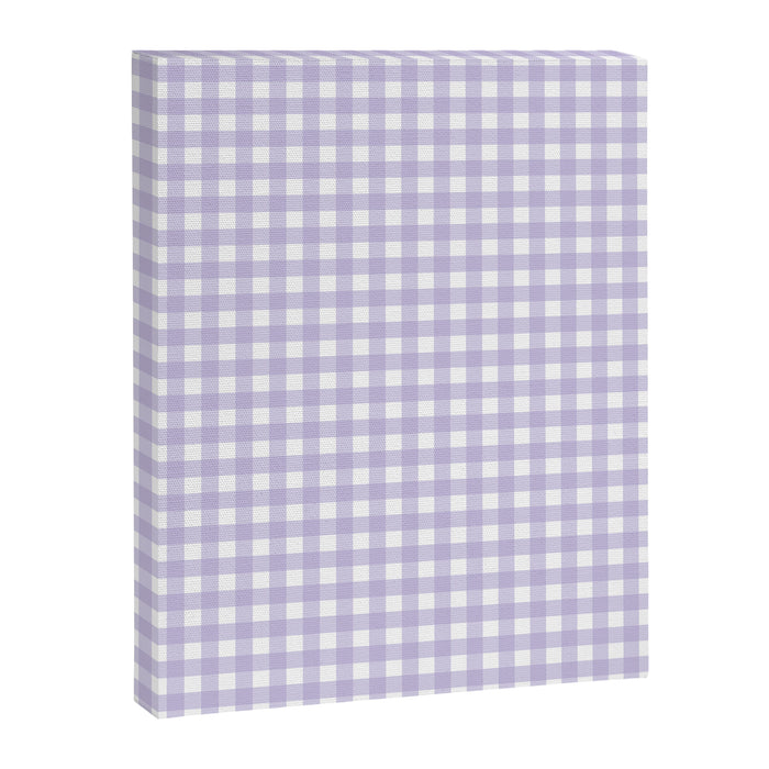 Gingham Check Pattern in Pastel Lavender Purple Canvas Print Gallery Image 1