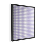 Gingham Check Pattern in Pastel Lavender Purple Framed Canvas Print Gallery Image 2