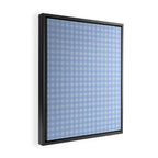 Gingham Check Pattern in Pastel Powder Blue Framed Canvas Print Gallery Image 2