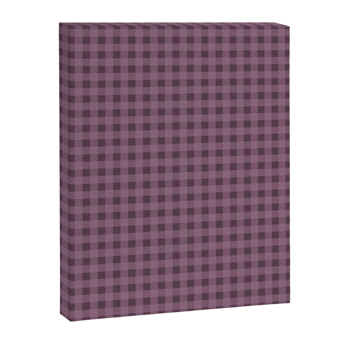 Gingham Check Pattern in Plum Mauve Canvas Print Gallery Image 1