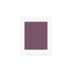 Gingham Check Pattern in Plum Mauve Art Print Gallery Image 1