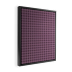 Gingham Check Pattern in Plum Mauve Framed Canvas Print Gallery Image 2