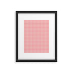 Gingham Check Pattern in Pretty Pastel Soft Pink Framed Art Print Gallery Image 5