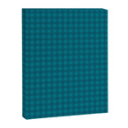 Gingham Check Pattern in Teal Blue Canvas Print Gallery Image 6
