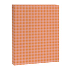 Gingham Check Pattern Orange Pink Blush Canvas Print Gallery Image 6