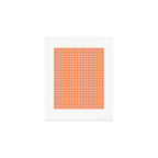 Gingham Check Pattern Orange Pink Blush Art Print Gallery Image 1