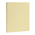 Gingham Check Plaid Pattern in Butter Yellow and White Canvas Print Gallery Image 6