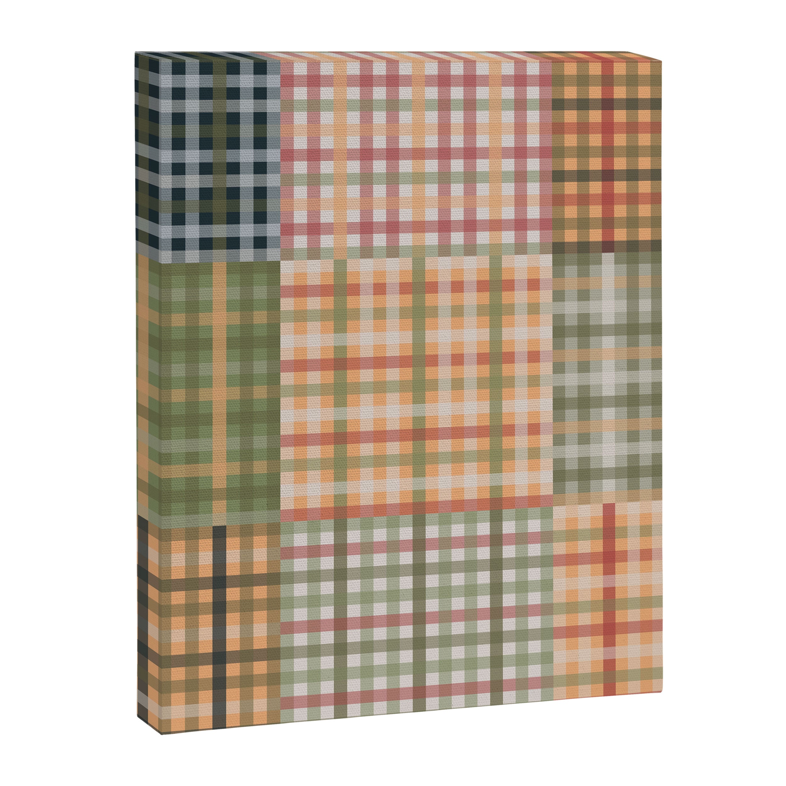 Gingham Patchwork Eclectic Autumn Plaid Pattern Canvas Print Gallery Image 8