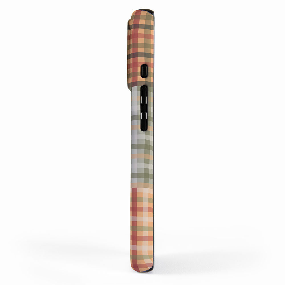 Gingham Patchwork Eclectic Autumn Plaid Pattern iPhone Case Gallery Image 2